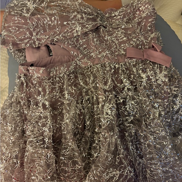 For Love And Lemons - Brynne Lavender and Silver Lace Dress - Picture 6 of 15